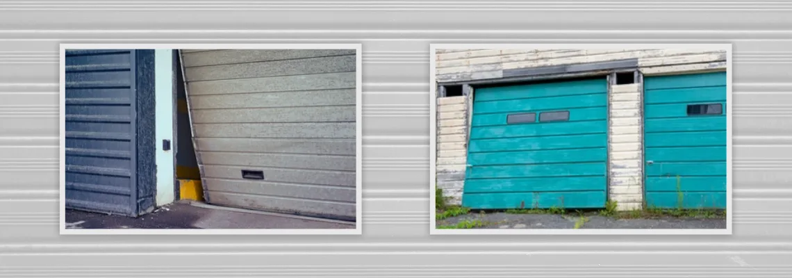 Crooked Aluminum Garage Door Repair in Muskoka, Ontario
