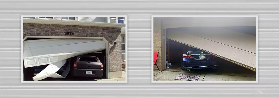 Repair Commercial Garage Door Got Hit By A Car in Muskoka, Ontario